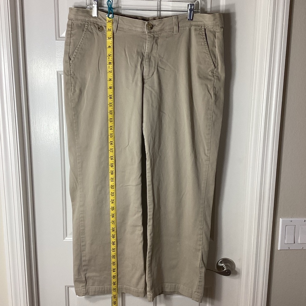 Riders Womens Comfort-no-gap waistband stretch Tan Pants sz 18